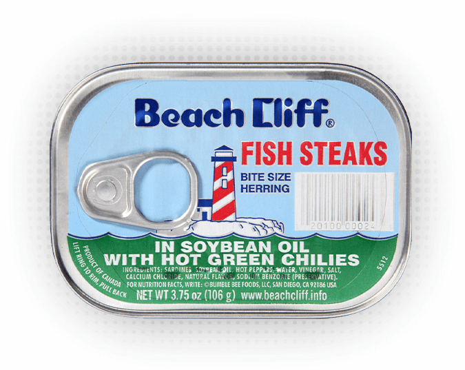 Beach Cliff® Fish Steaks In Soybean Oil with Hot Green Chilies