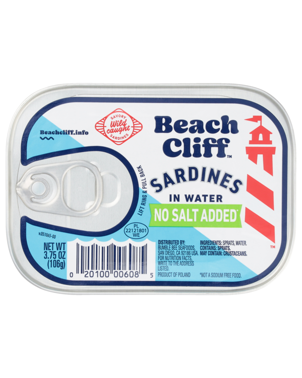 Beach Cliff® Sardines In Water, No Salt Added